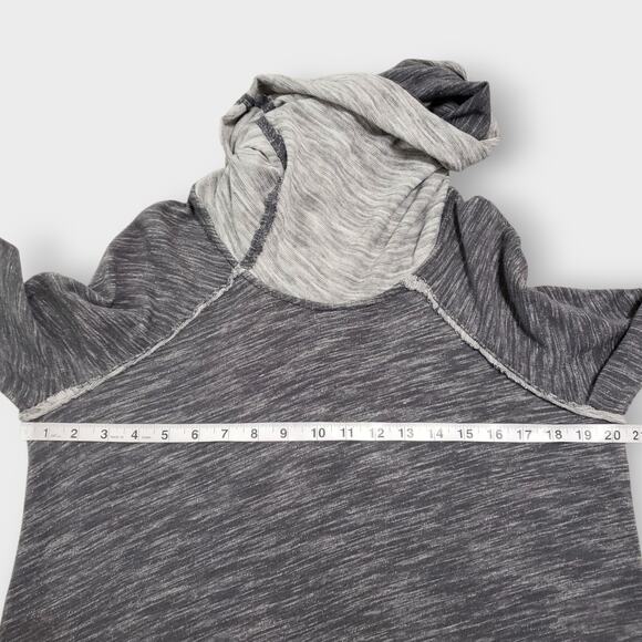 Free People Beach Cocoon Cowl Pullover Top One Body Charcoal Grey Oversized - Picture 8 of 11